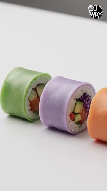 Colorful Sushi Wraps — Food preparation